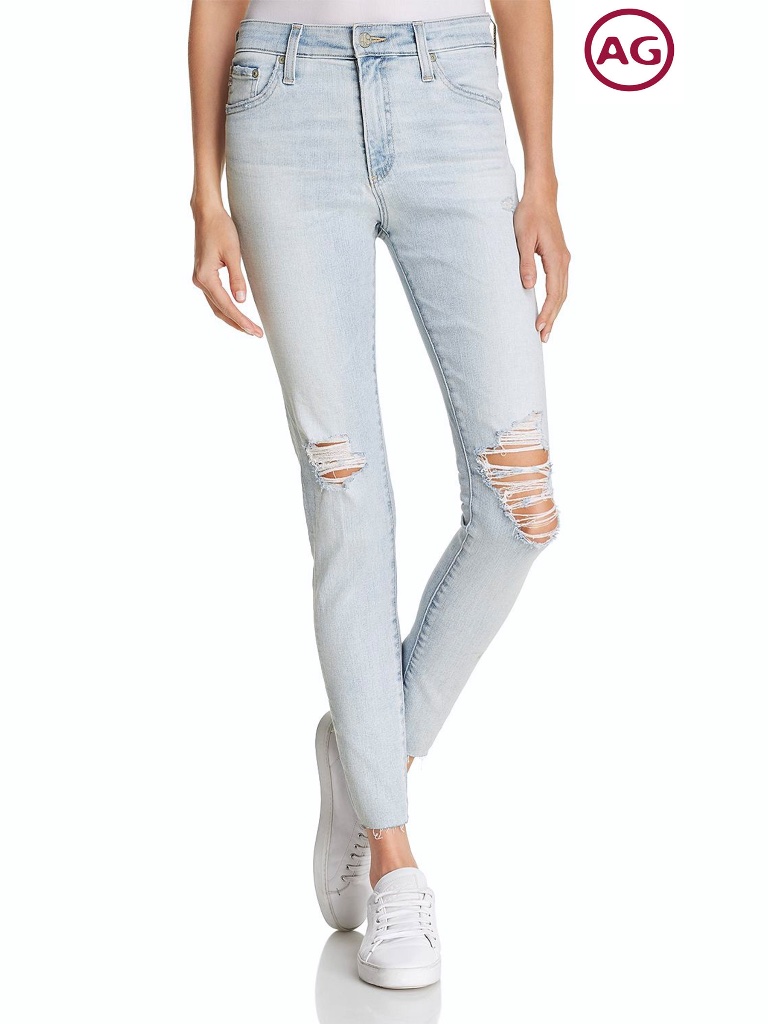Ag Adriano Goldschmied Nwt Farrah High Rise Skinny Ankle 24y Seabird Jean. Sz 25